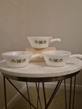 Three Anchor Hocking Fire King Soup Bowls